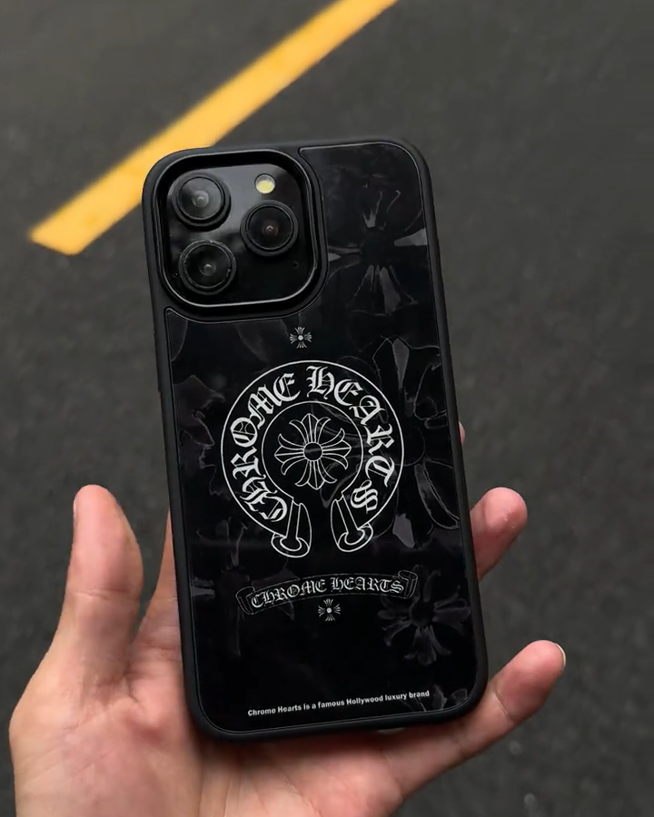 克羅心鎏金防摔手機殼-CASEZONE